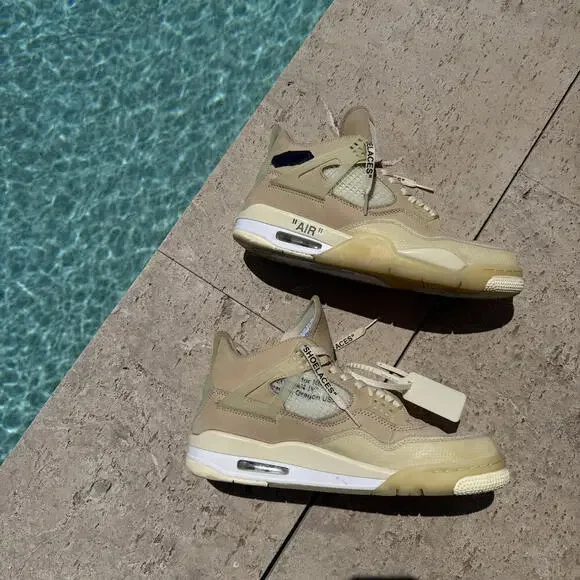 FLAWED Nike Air Jordan 4 Retro Off-White Sail Sneakers
